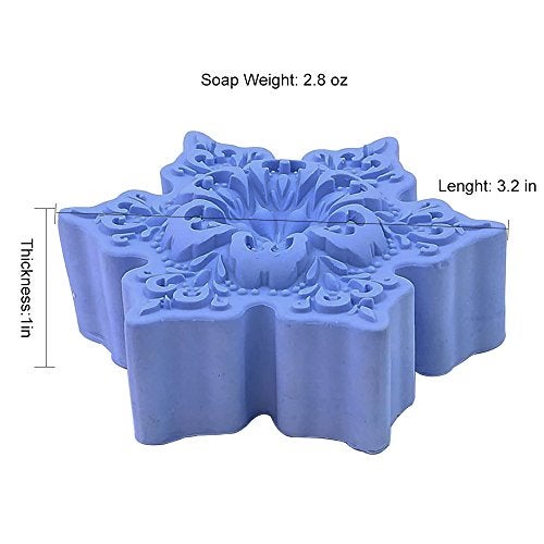 Monqui Snowflake Christmas Silicone Mold for Handmade Soap, Crafts, Candle, Chocolate, Muffins, Ice - Image 3
