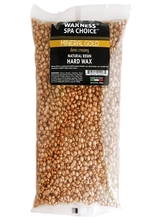 Waxness Spa Choice Mineral Gold Demi Creamy Hard Wax Beads 2.2 lb / 1 kg Pack of 2 - Image 2