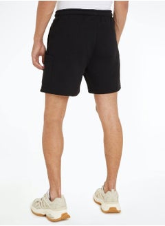 Men's Badge Brushed Terry Cargo Shorts -  Pure brushed cotton terry, Black - pzsku/Z147EA64499880ED5AE08Z/45/_/1723744111/41c69a81-ccbb-407a-856e-782d3d932b68