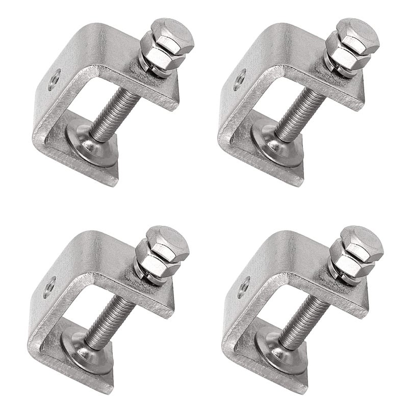 KYIEN 4Pieces 304 Stainless Steel CClamp Heavy Duty Cclamp Woodworking Welding Building Household Tiger Clamp GClamp