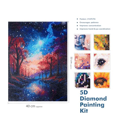 itsy-bitsy Itsy Bitsy DIY 5D Diamond Painting Kit Starry Sky 40 X 50 CM 1pc | Art & Craft, Creative, Fun & Activity Kit | Gift for Kids, Adults - Image 2