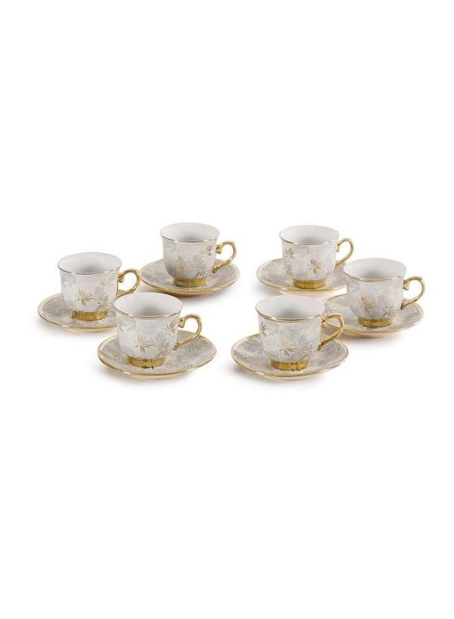 Pan Home 12-Piece Espresso Cup Set - White Gold - Image 3