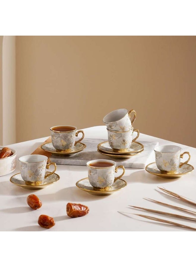 Pan Home 12-Piece Espresso Cup Set - White Gold - Image 1