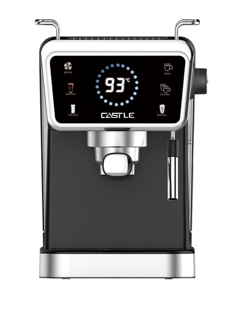 Castle - Castle Coffee Maker, 1350 Watt, Black-CMD1370, Turkish Stainless Steel - Image 1