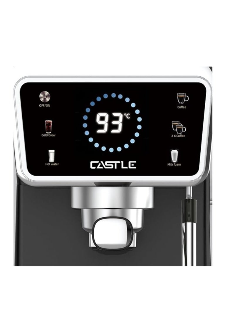 Castle - Castle Coffee Maker, 1350 Watt, Black-CMD1370, Turkish Stainless Steel - Image 1