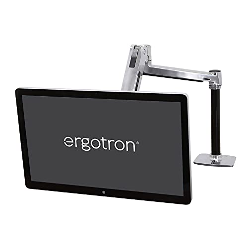 Ergotron  LX SitStand Single Monitor Arm VESA Desk Mount  for Monitors Up to 42 Inches 7 to 25 lbs  Polished Aluminum