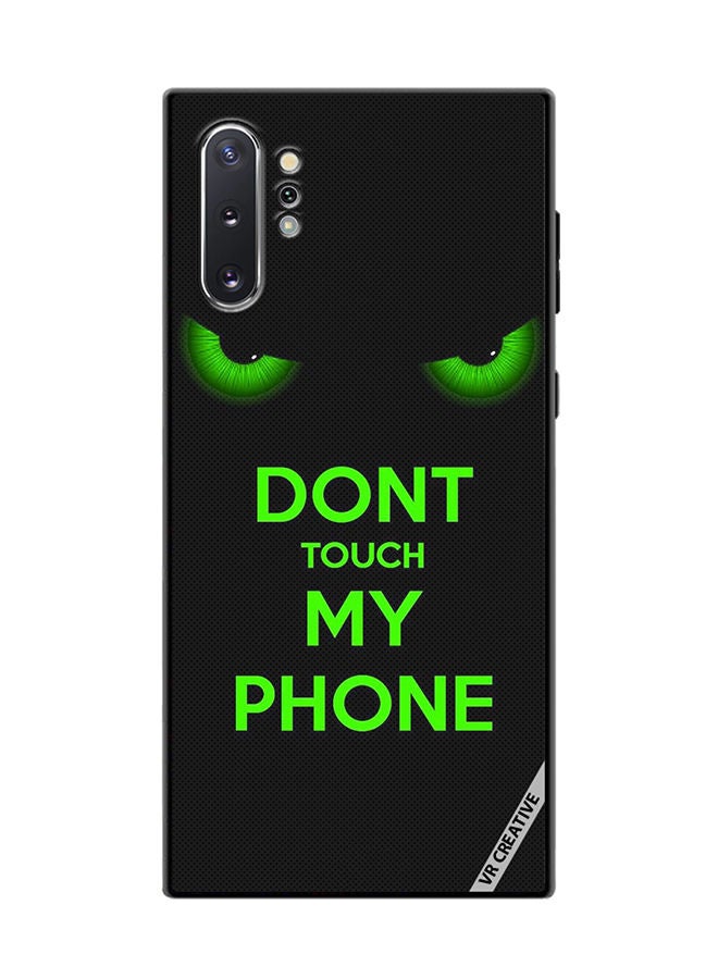 VR CREATIVE Protective Case Cover For Samsung Galaxy Note10 Plus 5G Don't Touch My Phone Green Eyes Design Multicolour - Image 1