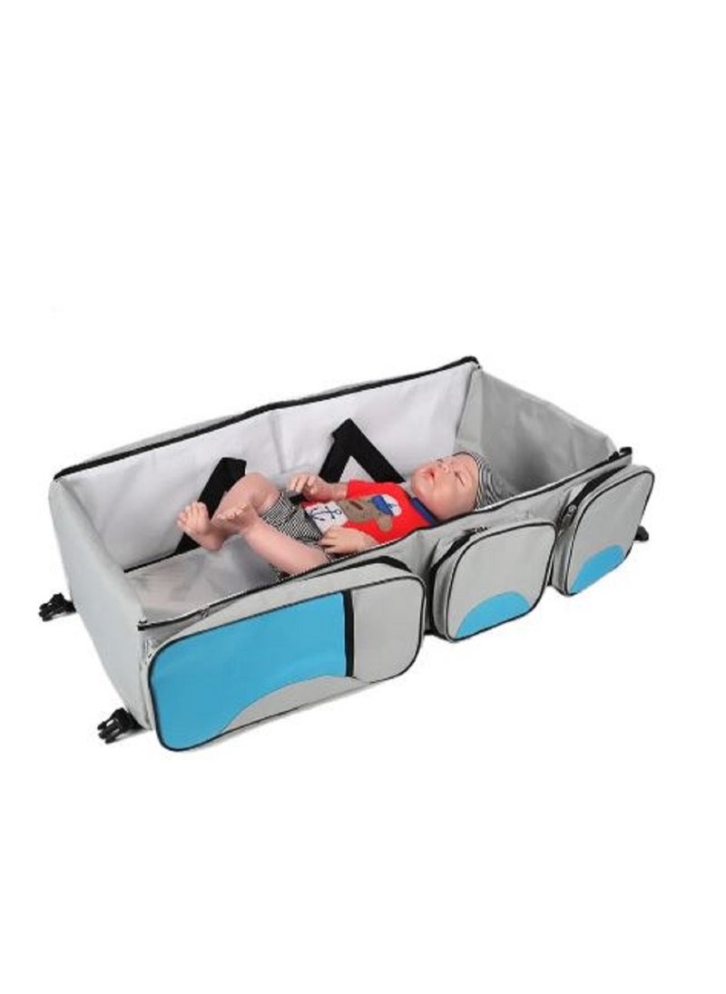 Travel bag and baby cradle at the same time Multi-functional Multi-function baby diaper bag - travel crib. Diaper bag and travel crib