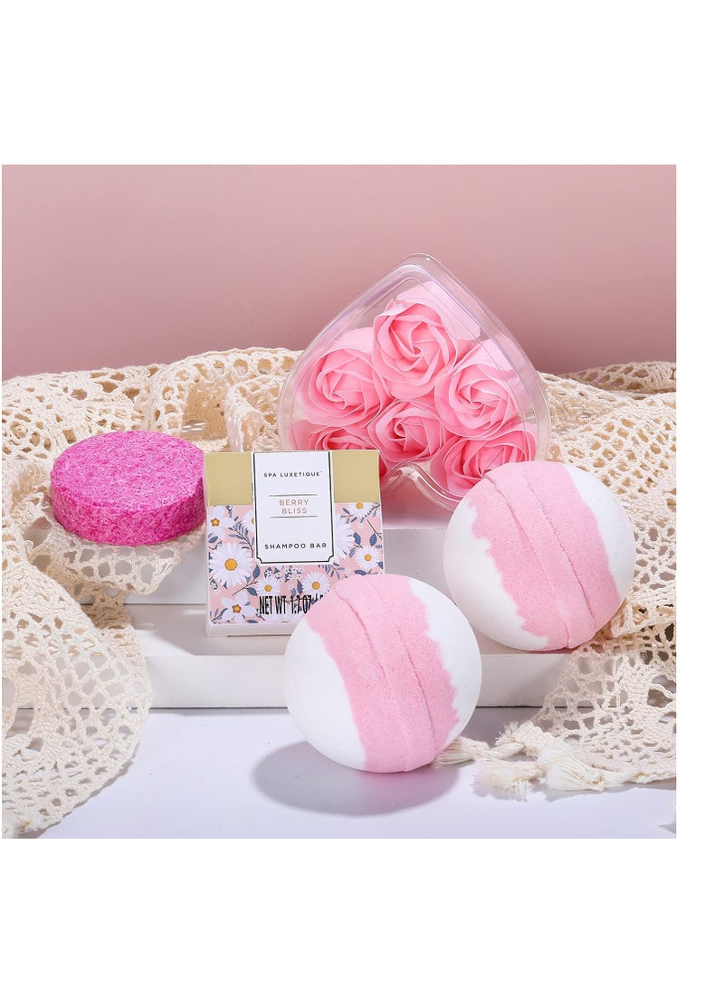 spa luxetique Gift Baskets for Women - Spa Luxetique Womens Gifts, 15pcs Daisy Spa Gift Sets with Bubble Bath, Body Butter, Hand Cream and Tote Bag, Birthday Gifts for Mom, Mothers Day Gifts for Mom - Image 5