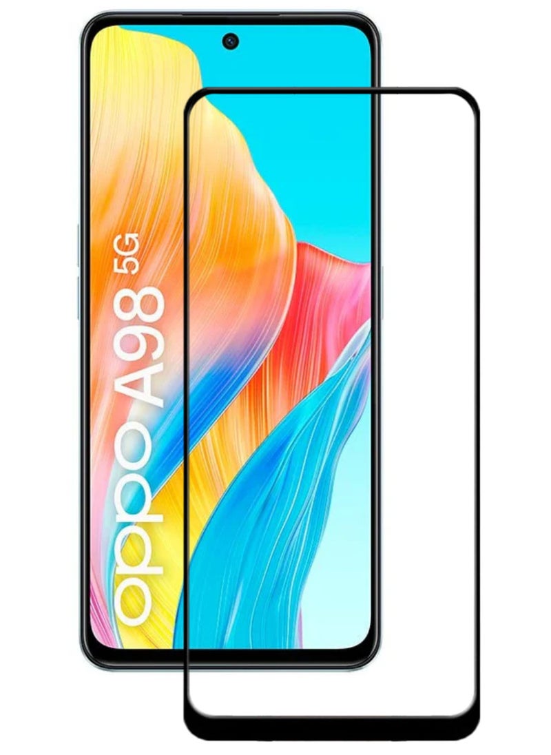 ACLIX Antistatic ESD Dustproof Premium Quality High Definition Tempered Glass Screen Protector Designed For Oppo A98 - Image 1