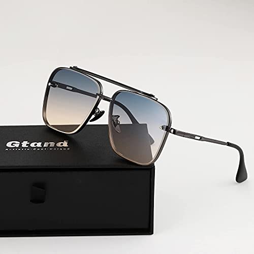 Gtand Fashion Trendy Square Aviator Gradient Sunglasses For Women Men Vintage Metal Sun Glasses - Image 4