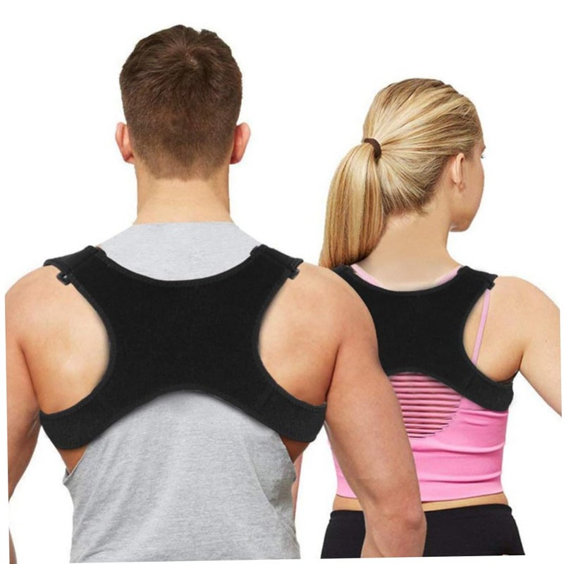 Black Back Posture Corrector Brace For Men Spine Support Belt Lower Back Pain Relief - Image 4
