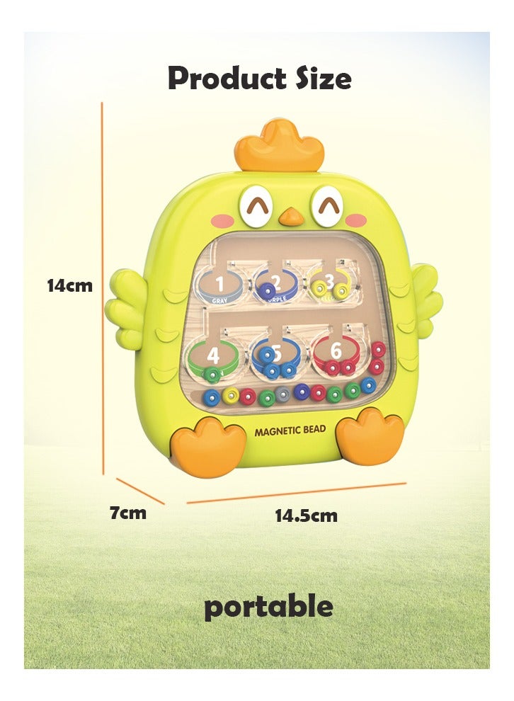 متاهة الألوان والأرقام المغناطيسية، ألعاب تعليمية مثالية للأولاد والبنات من سن 3 إلى 6 سنوات، لعبة مونتيسوري، هدية للأطفال (أخضر) - Image 3