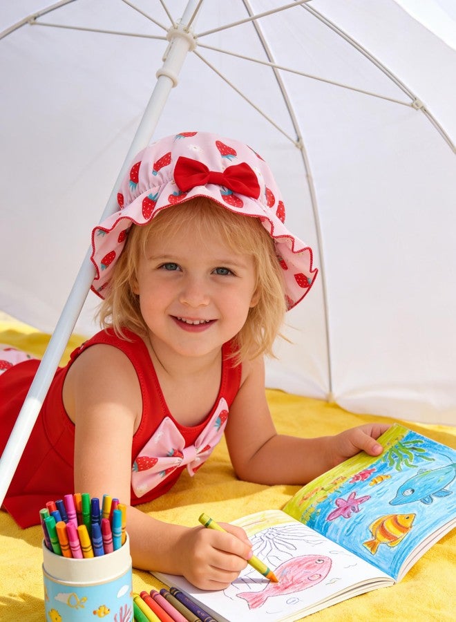 Redair Toddler Girl Bikini Swimsuit Baby Girl 2-Piece Bathing Suit 18-24 Month Swimsuit Girls Bathing Suit Strawberry Ruffle - Image 3