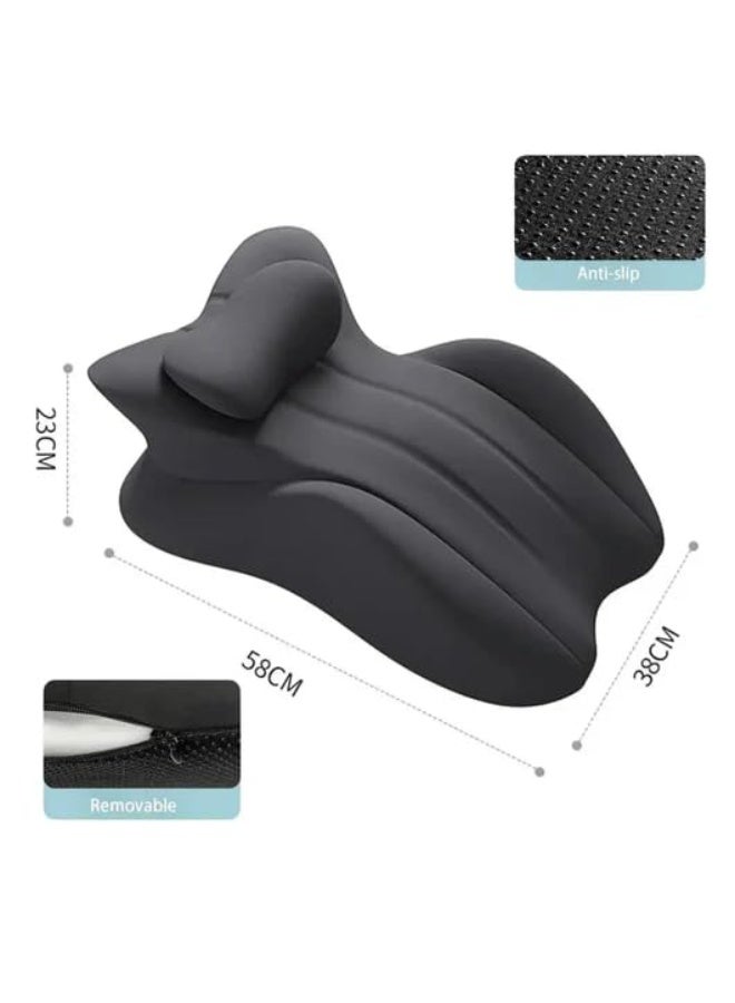 Flushrenic Relaxation pad, lumbar support pillow, ergonomic memory foam leg lifting support pillow, postoperative knee or leg pain relief and swelling circulation backrest sleep, with removable and washable pillow case - Image 2