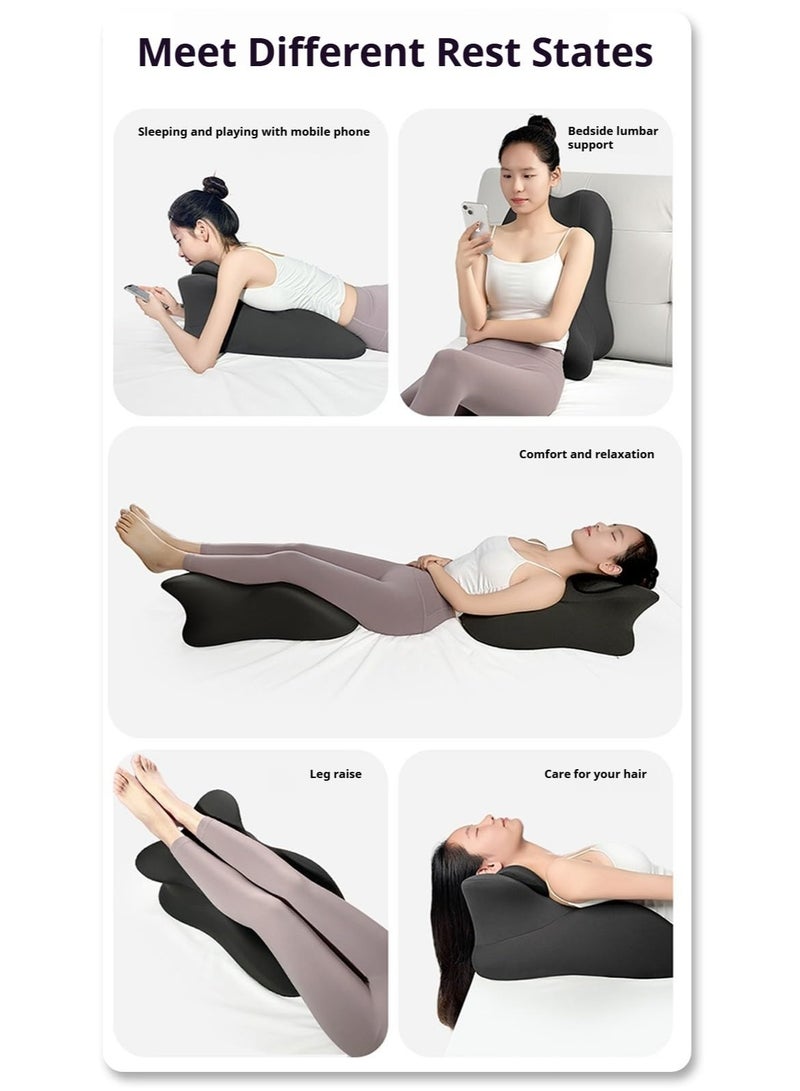 Flushrenic Relaxation pad, lumbar support pillow, ergonomic memory foam leg lifting support pillow, postoperative knee or leg pain relief and swelling circulation backrest sleep, with removable and washable pillow case - Image 3