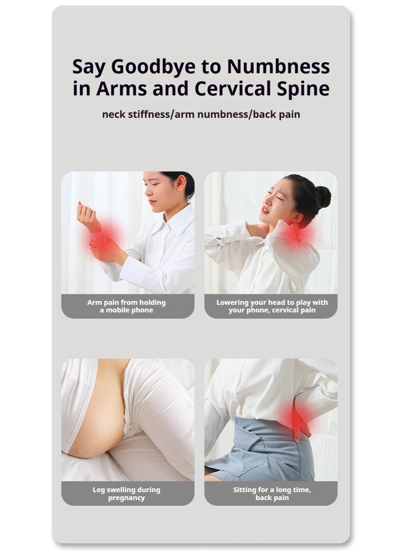 Flushrenic Relaxation pad, lumbar support pillow, ergonomic memory foam leg lifting support pillow, postoperative knee or leg pain relief and swelling circulation backrest sleep, with removable and washable pillow case - Image 4