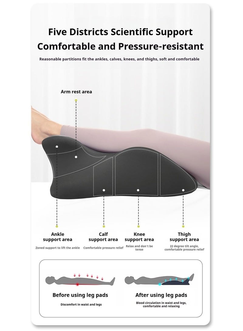Flushrenic Relaxation pad, lumbar support pillow, ergonomic memory foam leg lifting support pillow, postoperative knee or leg pain relief and swelling circulation backrest sleep, with removable and washable pillow case - Image 5