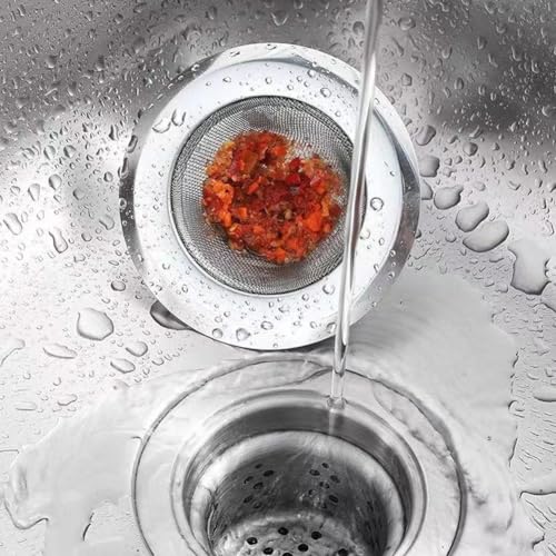 Hodaqe Kitchen Sink Strainer Stainless Steel 4.5 Inch, Kitchen Sink Drain Strainer, Sink Strainers for Kitchen Sinks with (2 Pcs) - Image 2