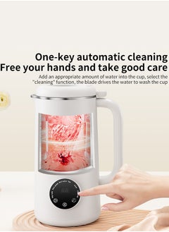 ZOLELE Multi-Functional Blender & Kettle 600W Power 600mL Electrice Blender with 10 Stainless Steel Blades, 4 Blending Mode  Touch Screen Make Smoothies, Juices and Soy Milk (Grinder/Chopper) MB601-White  - Image 5