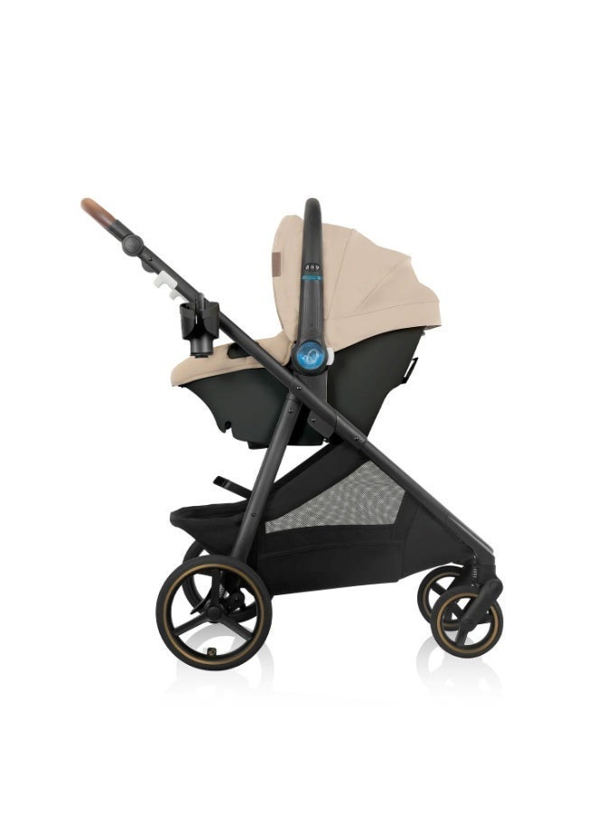 Evenflo - Shyft Intuiti+ Travel System featuring Revolve180 LiteMax NXT Rotating Infant Car Seat with SensorySoothe -Travertine - Image 3