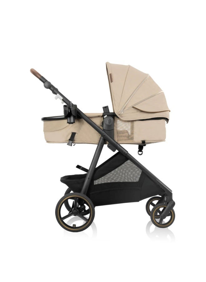 Evenflo - Shyft Intuiti+ Travel System featuring Revolve180 LiteMax NXT Rotating Infant Car Seat with SensorySoothe -Travertine - Image 4