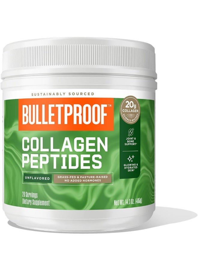 Bulletproof Unflavored Collagen Protein Powder, 18G Protein, 14.3 Oz, Grass Fed Collagen Peptides And Amino Acids For Healthy Skin, Bones And Joints - Image 1