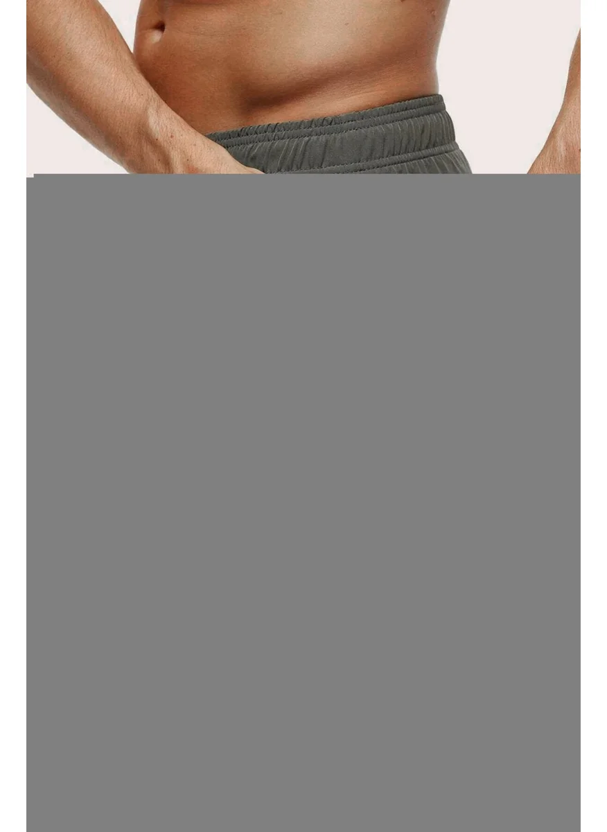 Angelsin Men's Basic Standard Size Swimsuit with Zipper Pocket Swim Shorts