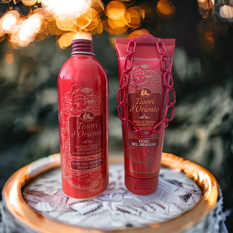 Tesori d'Oriente تيسوري دورينتي: "زهرة التنين" كريم استحمام 8.45 أونصة سائلة (250 مل) عبوات [استيراد إيطالي] - Image 4