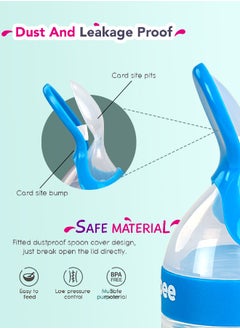 BAYBEE Baybee Silicone Food Feeder Anti Colic & BPA Free Squeeze Feeder Bottle With Spoon For Semi-Solid Food For Infants Baby Squeeze Food Feeder for 3 Plus Months Baby  - Image 5