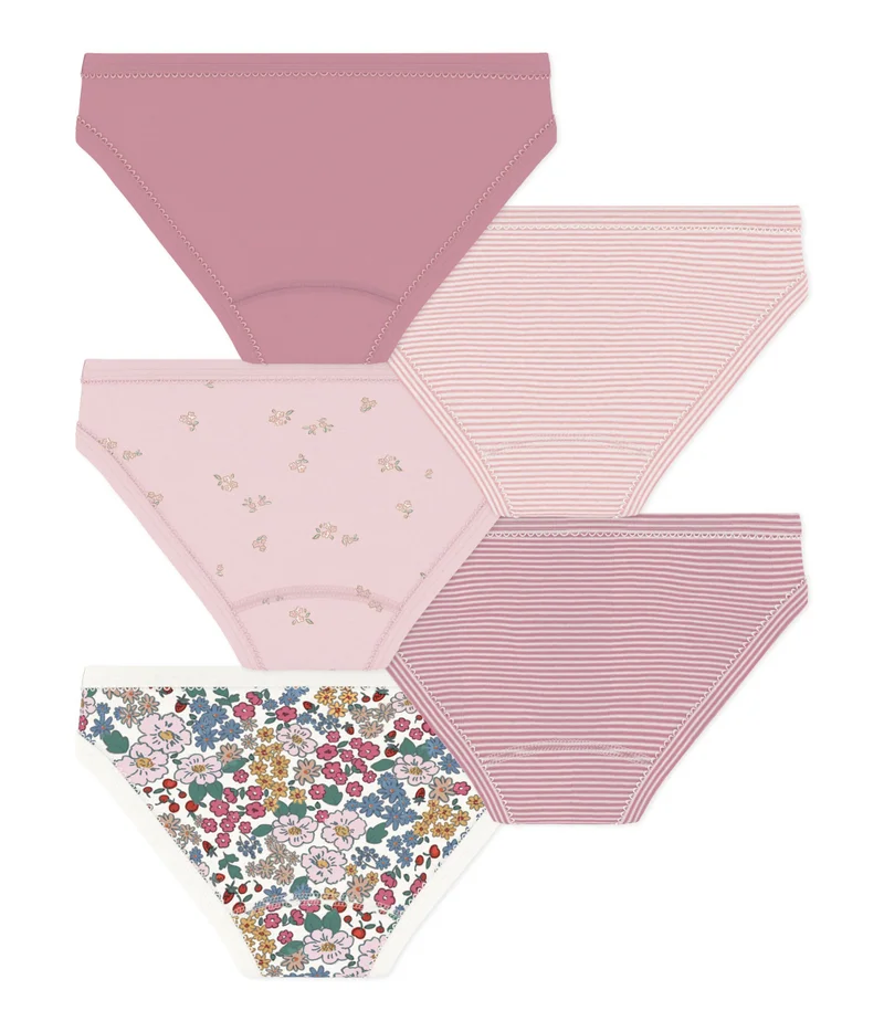 بيتي باتو Pack Of Children's Flower-Patterned Cotton Pants