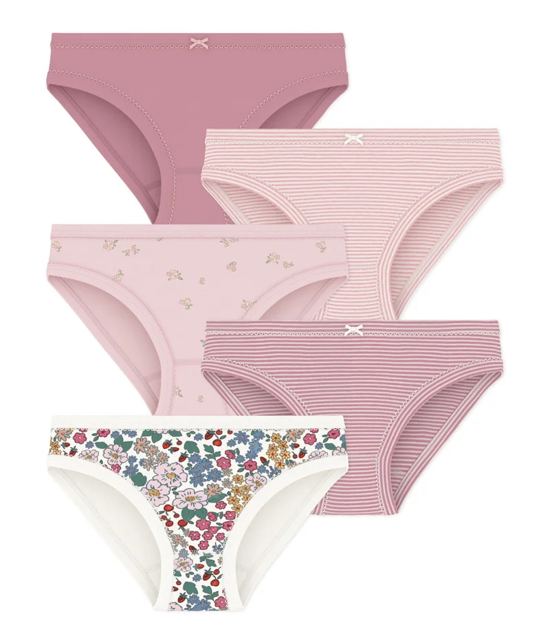 بيتي باتو Pack Of Children's Flower-Patterned Cotton Pants
