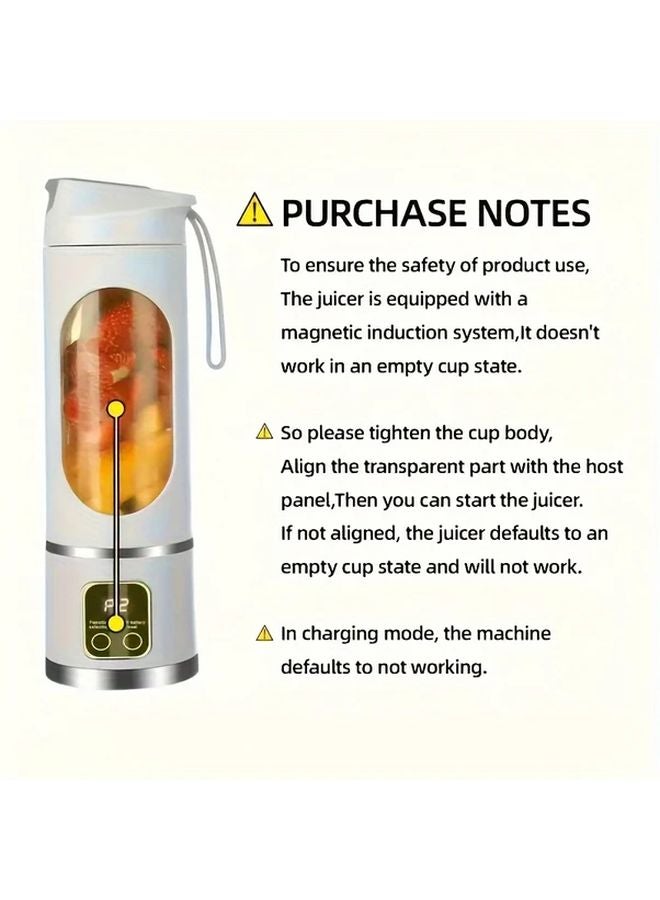 Type A USB Rechargeable Portable Juicer With Built In Battery 16 Cups Capacity For Travel Home Kitchen - Image 5