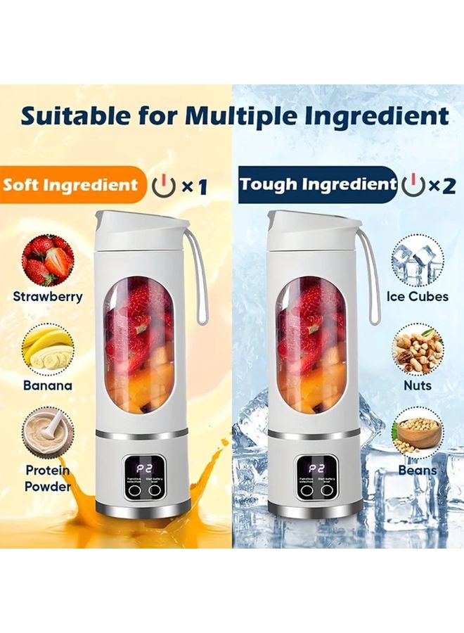 Type A USB Rechargeable Portable Juicer With Built In Battery 16 Cups Capacity For Travel Home Kitchen - Image 3