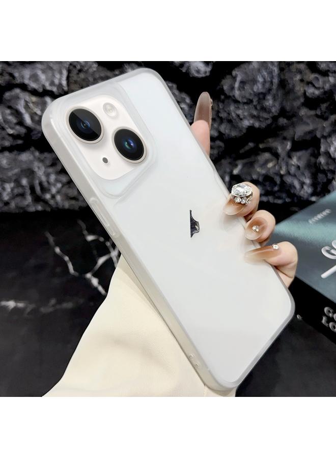زبون جراب هاتف TPU مطلي بالكهرباء غير اللامع لهاتف iPhone 14 Plus (شفاف)
