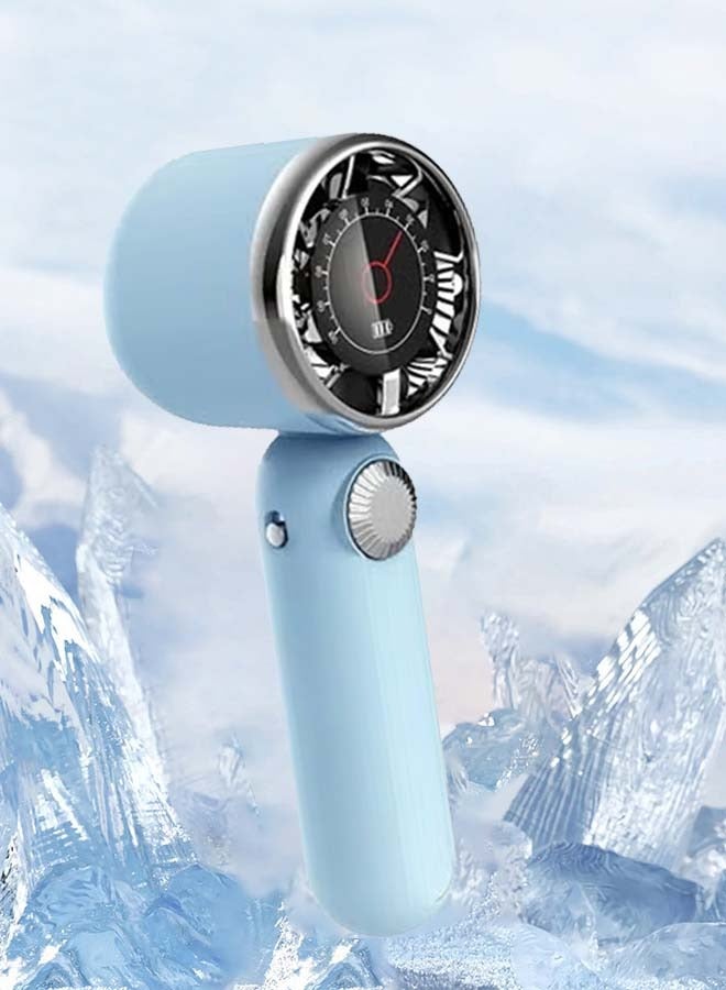 Oregon Dial Handheld Fan Infinitely Variable Multi-Speed Small Fan Portable Outdoor Desktop Mobile Phone Holder 100 Speed Colour: Light Blue - Image 3