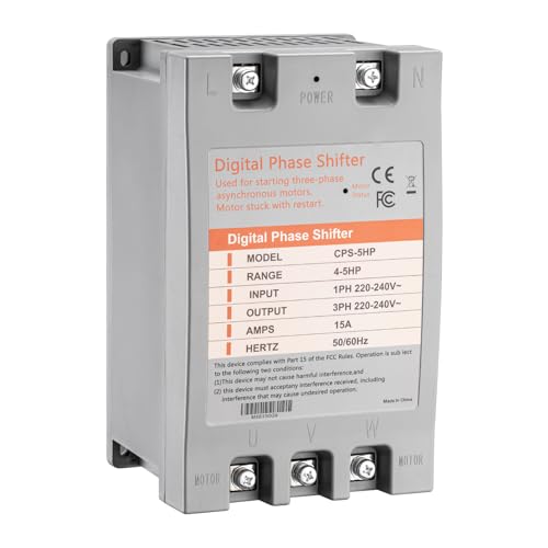 LGIB Single Phase to 3 Phase Converter，5HP 220V 3 Phase Converter，220V-240V Input/Output Digital Phase Shift for 5HP Motor - Image 1