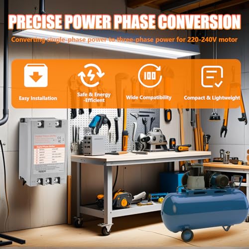 LGIB Single Phase to 3 Phase Converter，5HP 220V 3 Phase Converter，220V-240V Input/Output Digital Phase Shift for 5HP Motor - Image 2