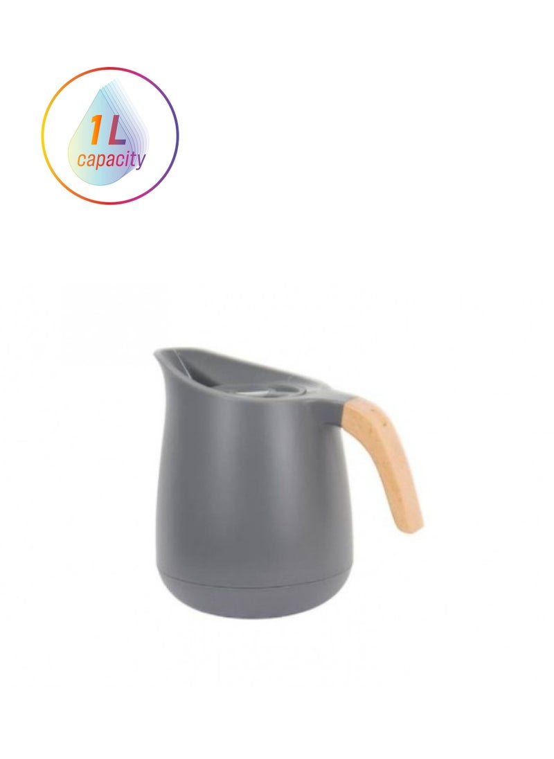 HOMEVEO - Thermos For Tea or Coffee With Plastic Body And Heat Preserving Steel From Inside 1liter - Image 1
