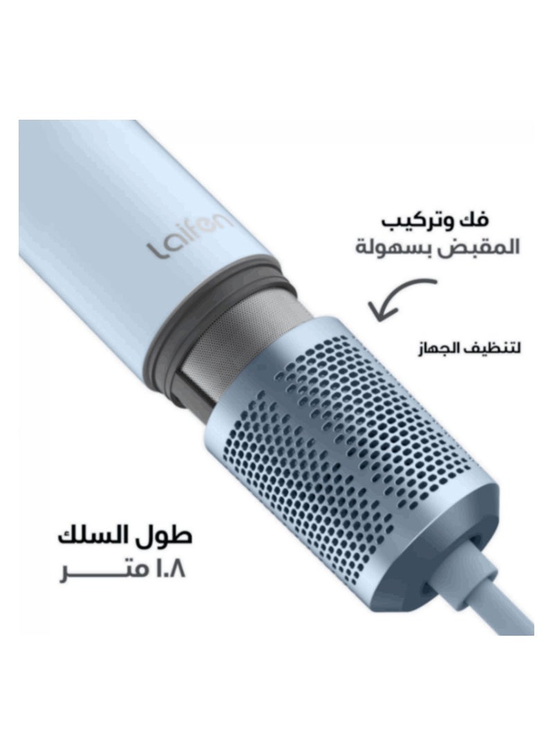 لايفن اس اي SE مجفف الشعر الأيوني - الأكثر مبيعًا في العالم والمُصنّف رقم 1 في قائمة مجففات الشعر عالية السرعة - 200 مليون أيونات سالبة، محرك بدون فرشاة بسرعة 105,000 دورة في الدقيقة، تجفيف سريع بقوة 1400 واط، ضوضاء منخفضة، فوهة مغناطيسية واحدة - لبني مطفي - Image 4