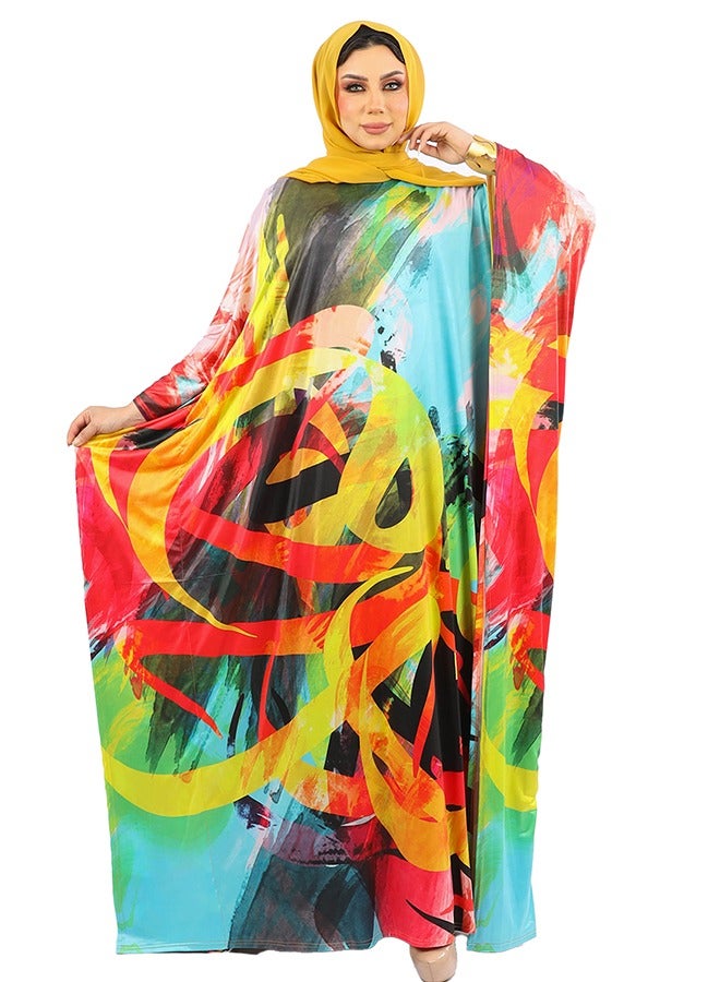 Zmurud Jersey Jalabiya- printed  - Image 1