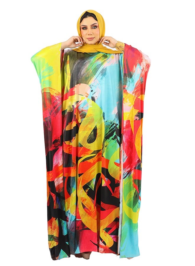 Zmurud Jersey Jalabiya- printed  - Image 2