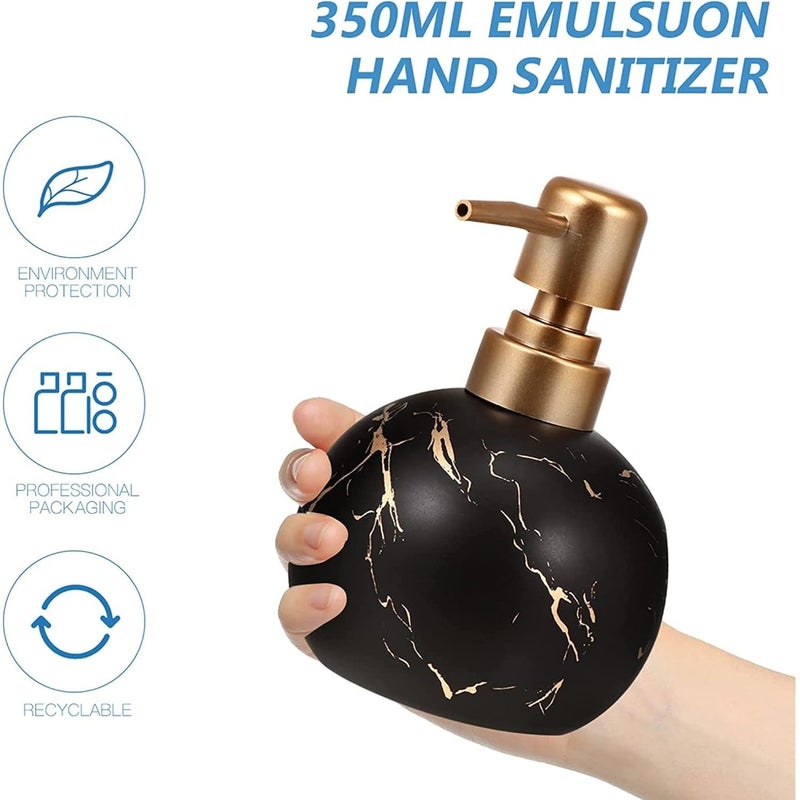 FabSeasons Spherical Soap Dispenser with Pump, Italian Marble Pattern Dispensar Bottle for Liquid soap, Homemade Lotions and Essential Oil, 300ML - Image 2