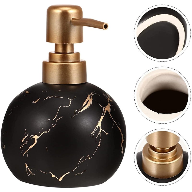 FabSeasons Spherical Soap Dispenser with Pump, Italian Marble Pattern Dispensar Bottle for Liquid soap, Homemade Lotions and Essential Oil, 300ML - Image 5