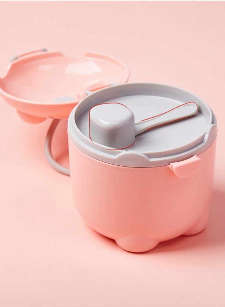 Baby Milk Powder Dispenser, Portable Toddler Milk Power Dispense Container With Handle And Spoon - Pink - Image 2