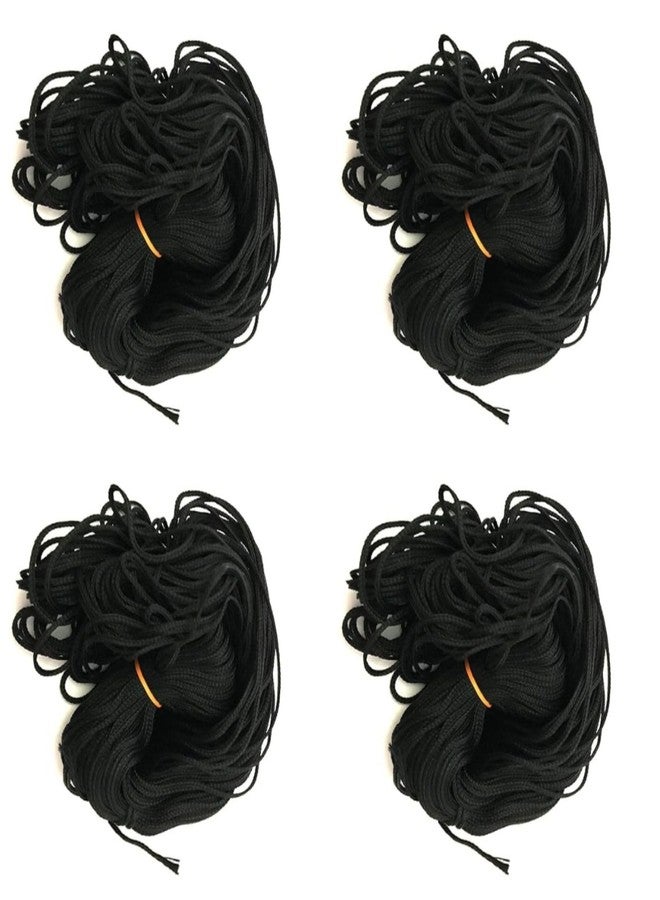 needs collection مجموعة الاحتياجات Black Thread Kala Dhaga Raksha Sutra، خلخال حماية العين الشريرة، Moltadu Buri Nazar Battu للرجال والنساء، عبوة من 4 قطع - Image 2