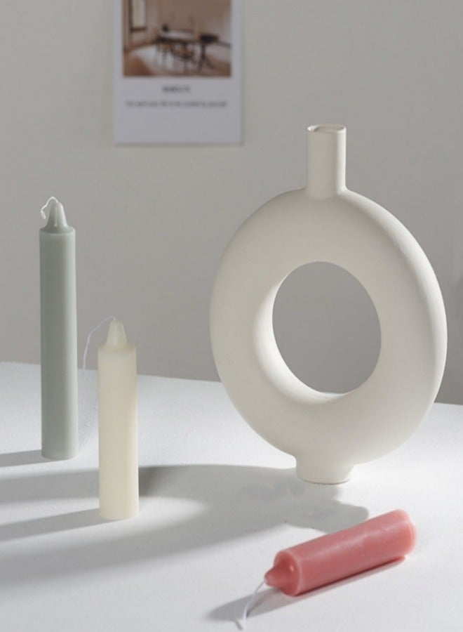 ميكسد الحديثة تصميم الخزف زهرية دائرية جوفاء بساطتها - Image 3