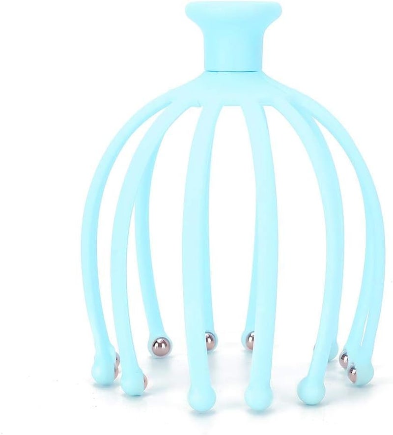 كلاراكو جهاز تدليك فروة الرأس Klarako Claw Head لتخفيف التوتر بكرة دوارة للشعر للرجال والنساء (أزرق) - Image 1