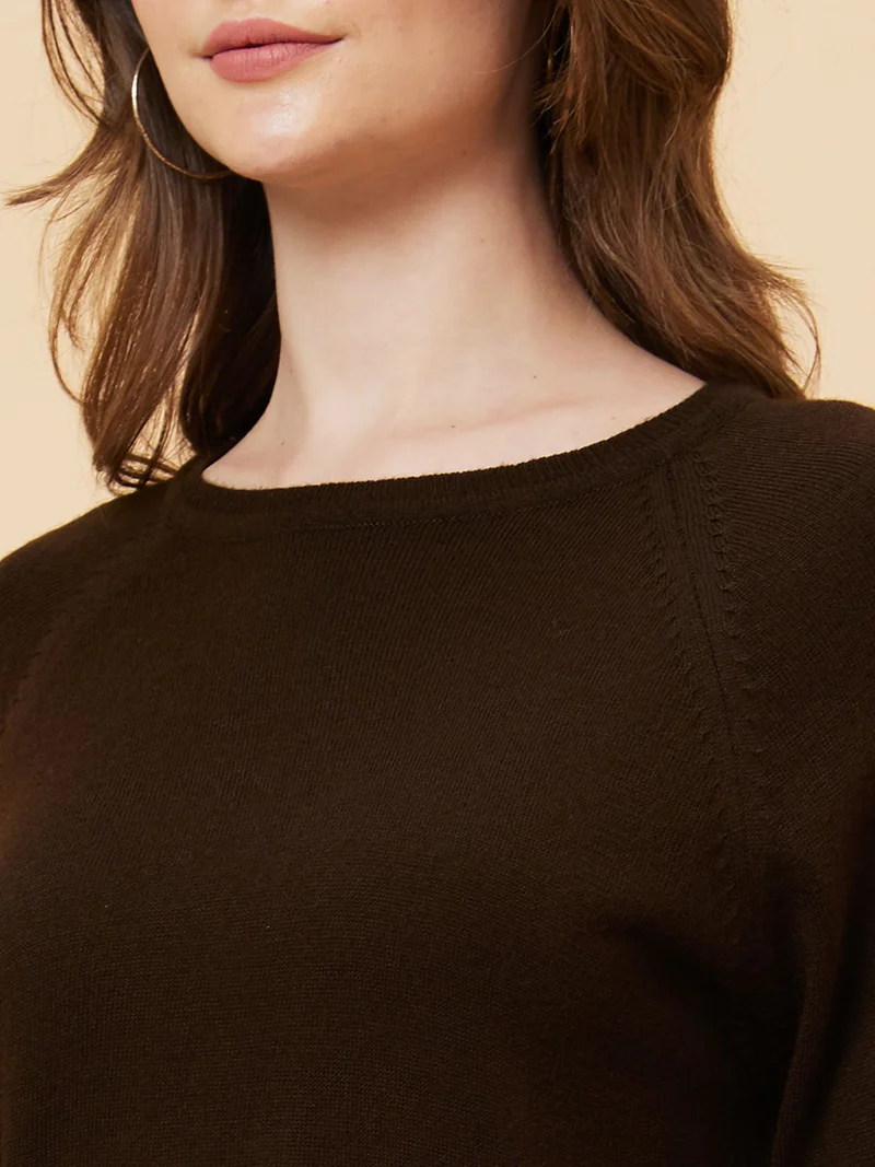 globus Women Knitted Acrylic Pullover Sweater