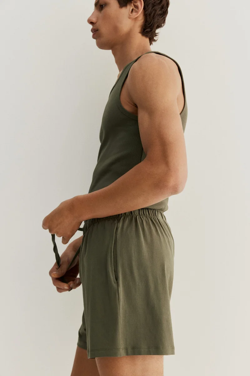 H&M Cotton pyjama vest top and shorts